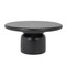 Hello Honey Round Mango Wood Coffee Table with Stacked End Grain Base